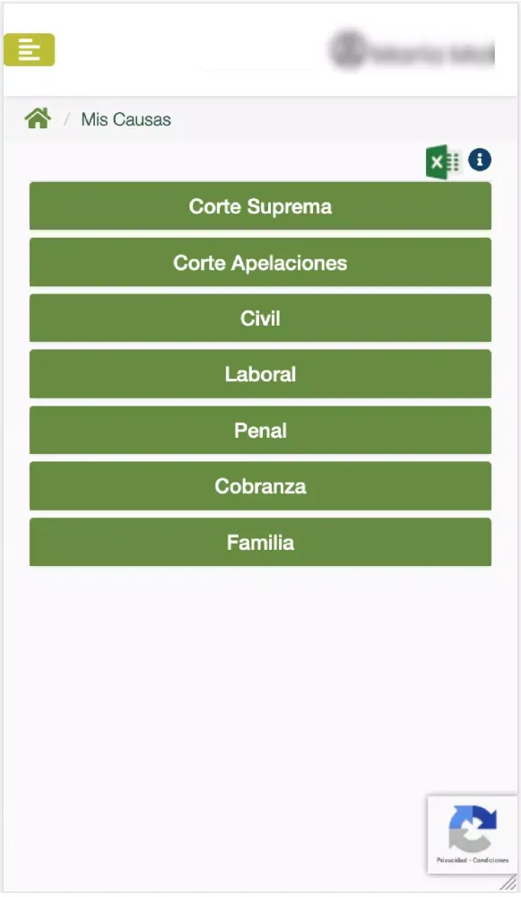 Oficina Judicial Virtual Screenshots