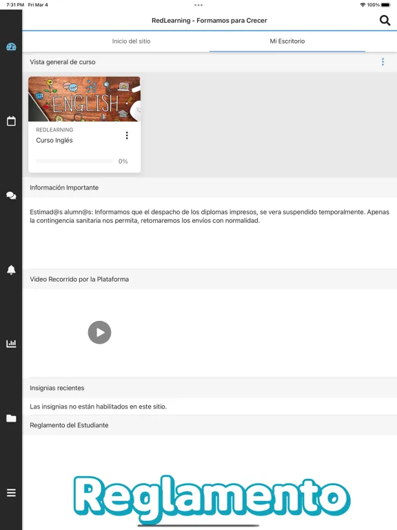 RedLearning Móvil iPad  سکرین شاٹس