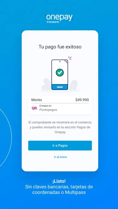 Ảnh chụp màn hình của Onepay: paga fácil y rápido