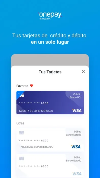 Ảnh chụp màn hình của Onepay: paga fácil y rápido