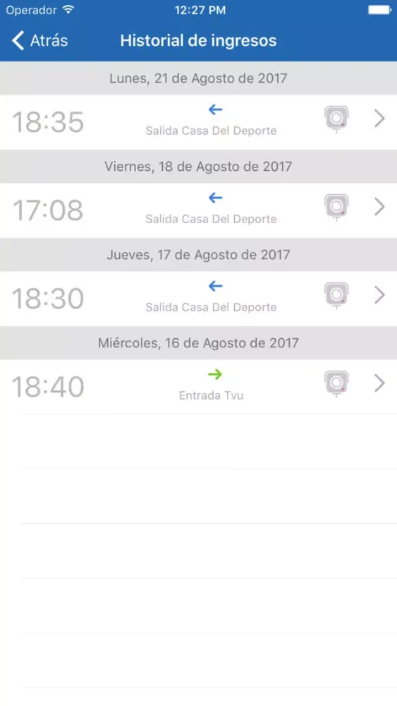 Capturas de tela do Parking UdeC