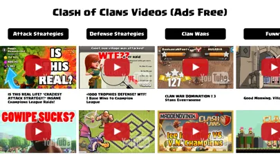 Zrzuty ekranu Videos "for Clash of Clans" - Guide, Funny, Tutorial