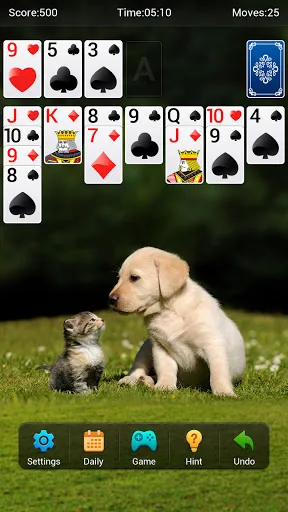 Capturas de tela do Solitaire