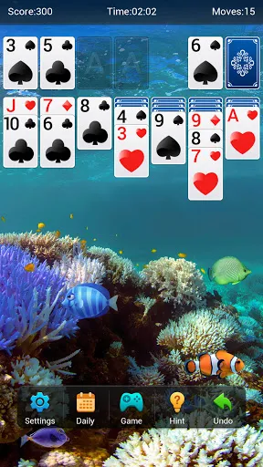 Capturas de tela do Solitaire