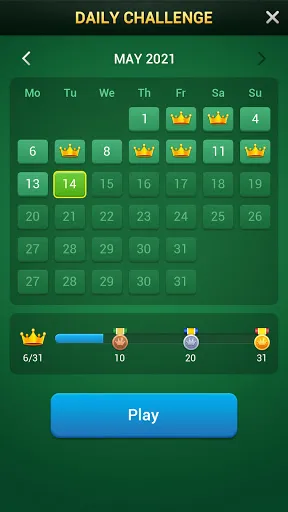 Capturas de tela do Solitaire
