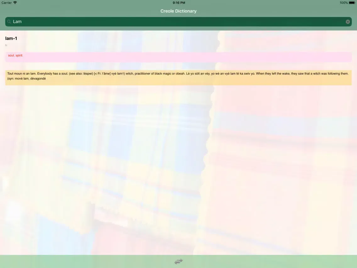 Zrzuty ekranu St. Lucian English Creole Dict iPad 