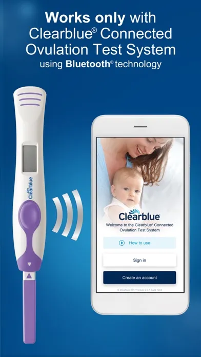 Capturas de tela do Clearblue Connected