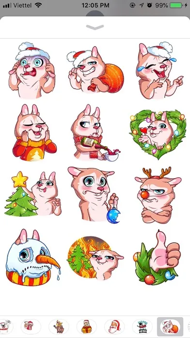 ภาพหน้าจอของ Christmas Dog Sticker 2019