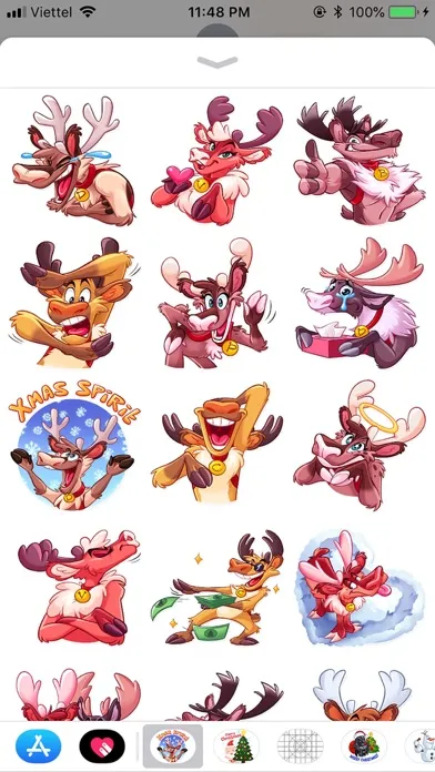 Christmas Reindeer Fun Sticker スクリーンショット
