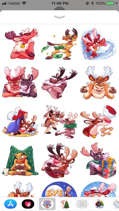 Christmas Reindeer Fun Sticker スクリーンショット