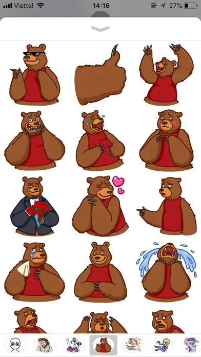 Zrzuty ekranu Cute Bear Pun Funny Stickers