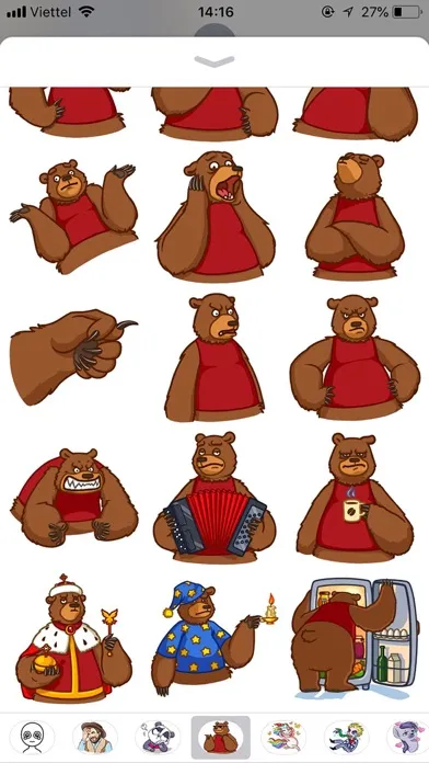 Zrzuty ekranu Cute Bear Pun Funny Stickers