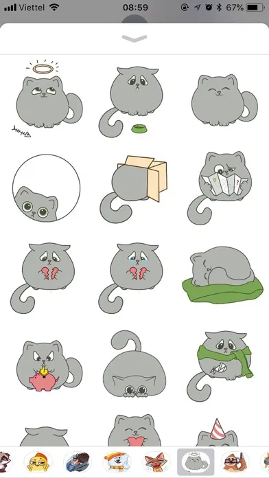 Tangkapan layar Cute Cat Emoji Funny Stickers
