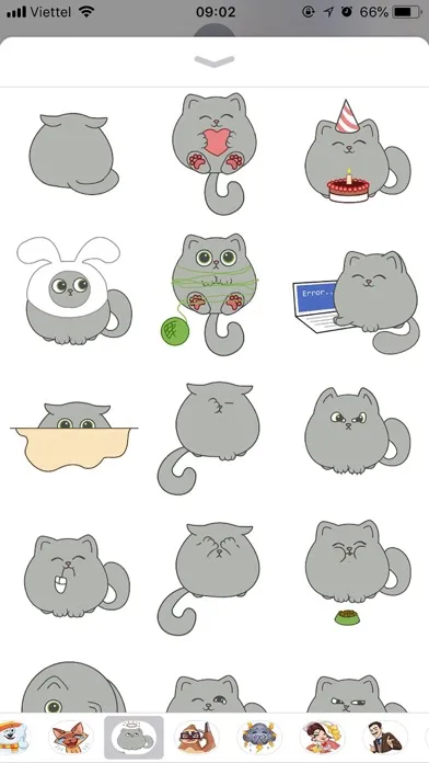 Tangkapan layar Cute Cat Emoji Funny Stickers