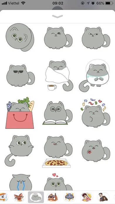 Tangkapan layar Cute Cat Emoji Funny Stickers