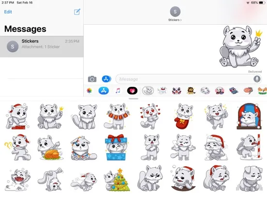 Capturas de pantalla de Cute Dog Emoji Funny Stickers iPad 