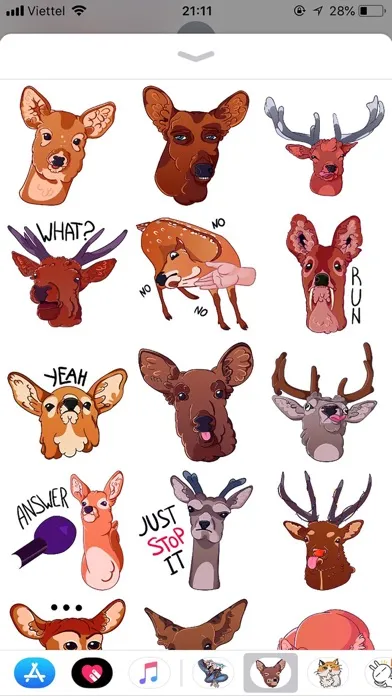 Deer Emoji Funny Stickers स्क्रीनशॉट