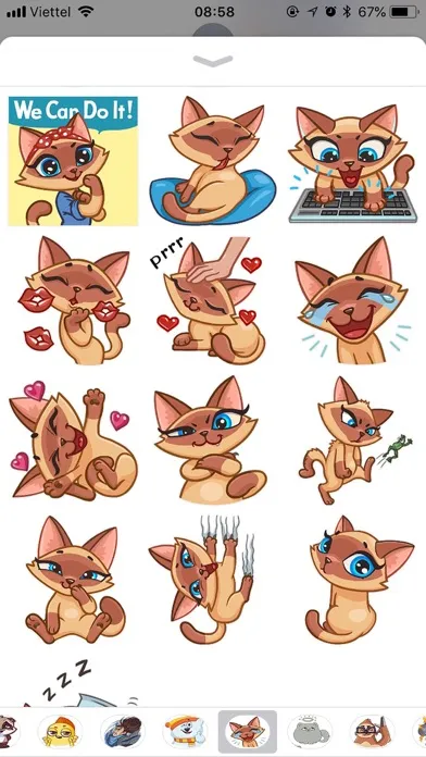 Kitty Cat Emoji Funny Stickers应用截图