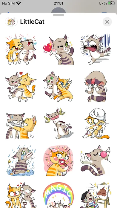 Capturas de tela do Love Cat Emoji Funny Stickers