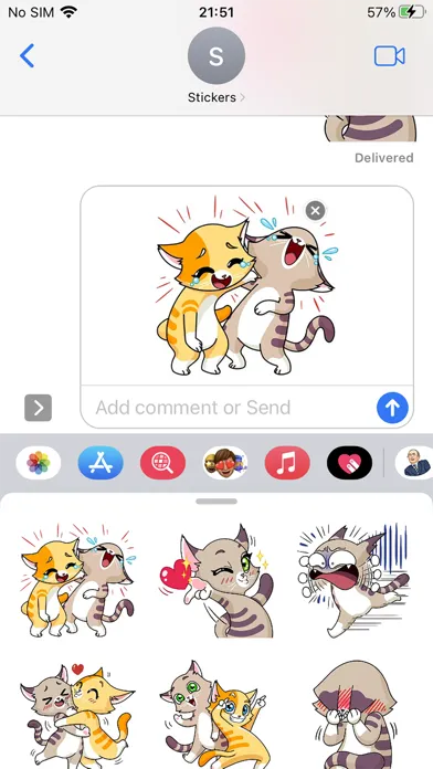 Capturas de tela do Love Cat Emoji Funny Stickers