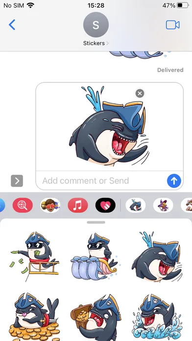 Zrzuty ekranu Pirate Shark Fun Emoji Sticker