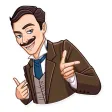 Gentleman Style Funny Stickers Gentleman Style Funny Stickers