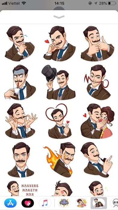 Gentleman Style Funny Stickers应用截图