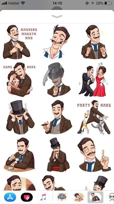 Gentleman Style Funny Stickers应用截图