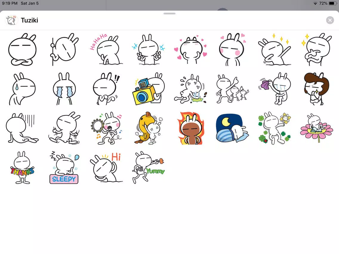 Rabbit Funny Emoji Stickers iPad 應用截圖