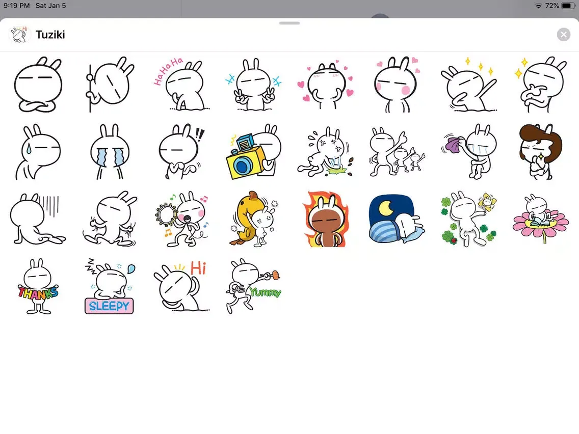 Ảnh chụp màn hình của Rabbit Funny Emoji Stickers iPad 