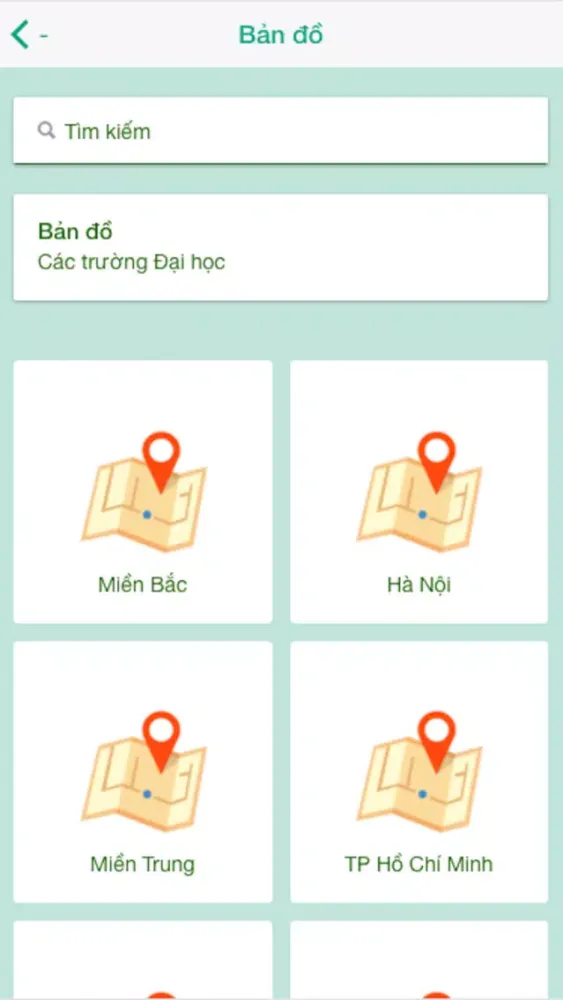 Tangkapan layar Thông tin tuyển sinh