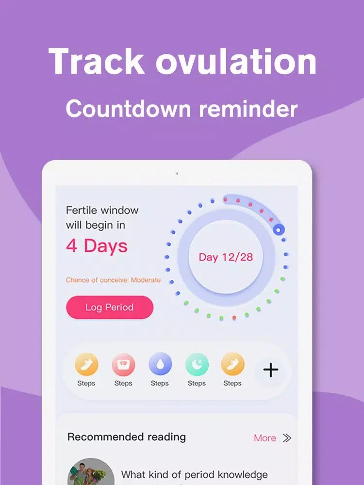 Capturas de tela do Period Tracker ~ Cycle Tracker iPad 