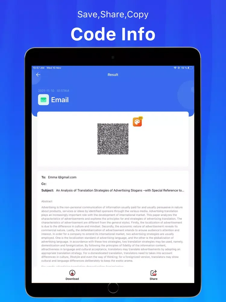 Screenshot di QR Code Reader*QR Scanner APP iPad 