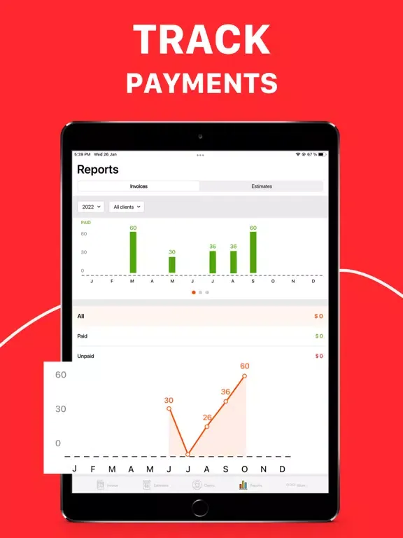 ภาพหน้าจอของ Invoice Maker & Estimate Maker iPad 