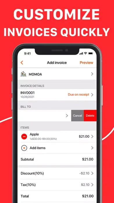 ภาพหน้าจอของ Invoice Maker & Estimate Maker