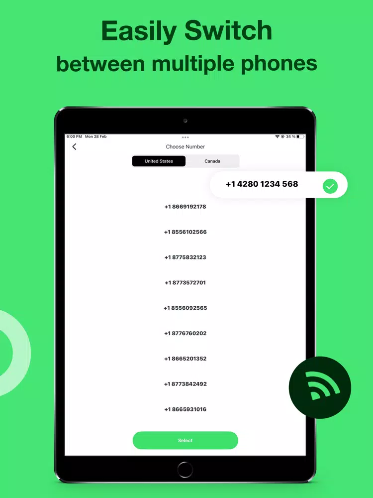 2nd Phone Number + Call & Text iPad 应用截图