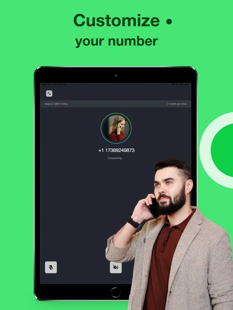 2nd Phone Number + Call & Text iPad 应用截图