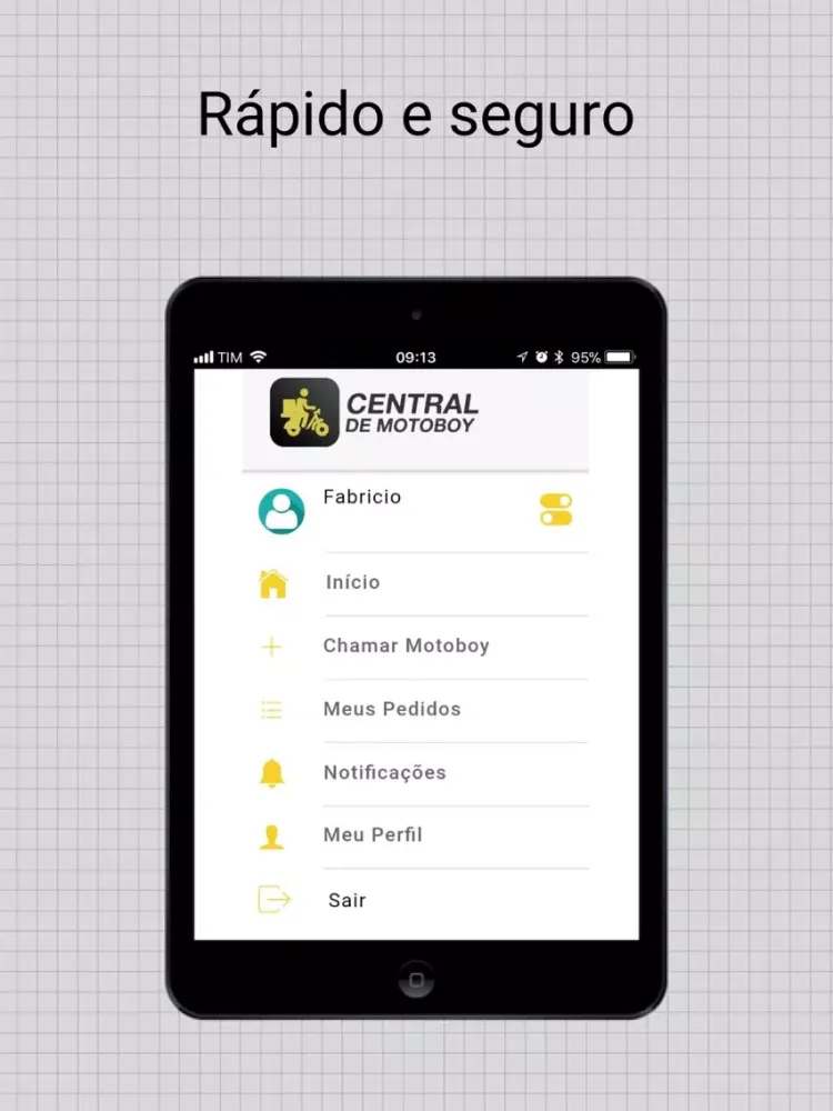 Screenshot di Central de Motoboy - Cliente iPad 