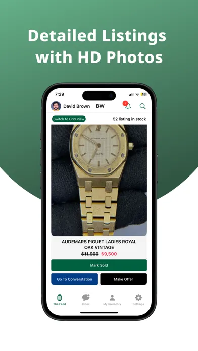 Capturas de tela do Brickell Watches
