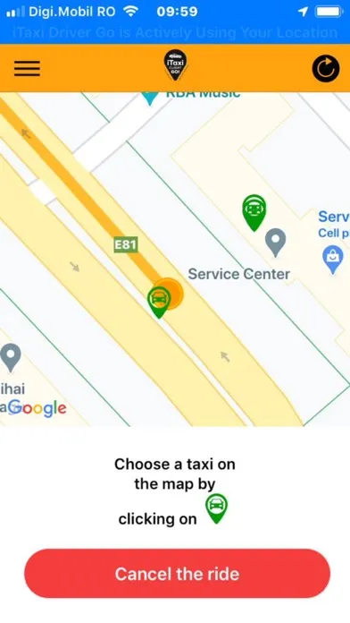 Ảnh chụp màn hình của iTaxi Go