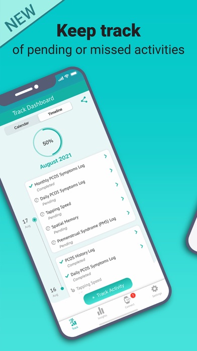 Capturas de tela do PCOS Tracker