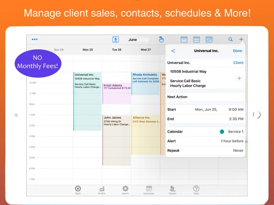 Capturas de tela do Client Sales & Contact Manager iPad 