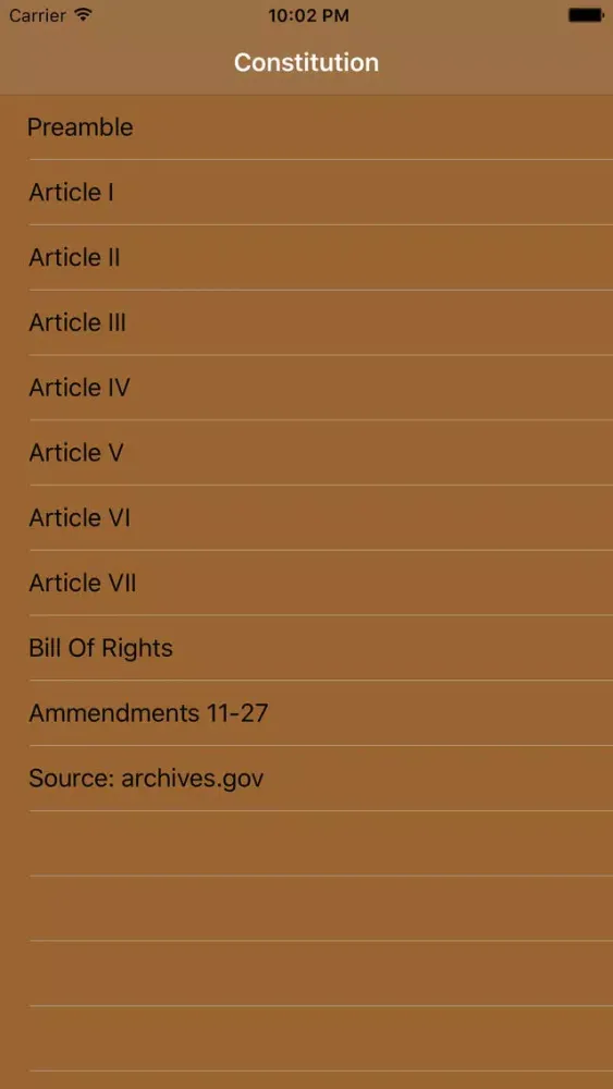Transcript Of The U.S. Constitution Screenshots