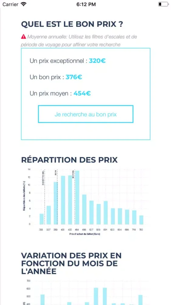 Tangkapan skrin Algofly : vols, hôtel, voiture