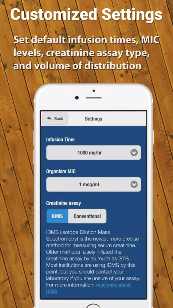 Ảnh chụp màn hình của Vancomycin Calculator by ClinCalc