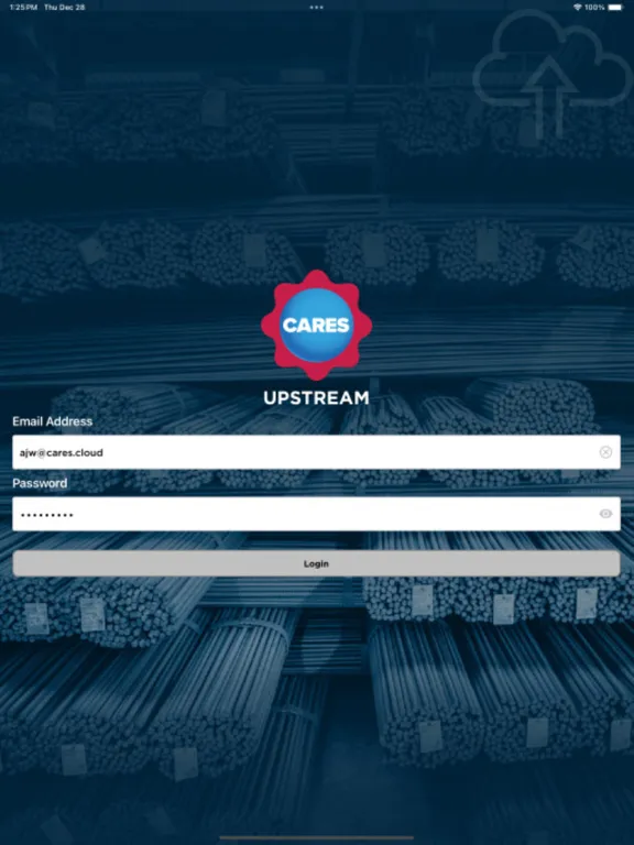 ภาพหน้าจอของ CARES Upstream iPad 