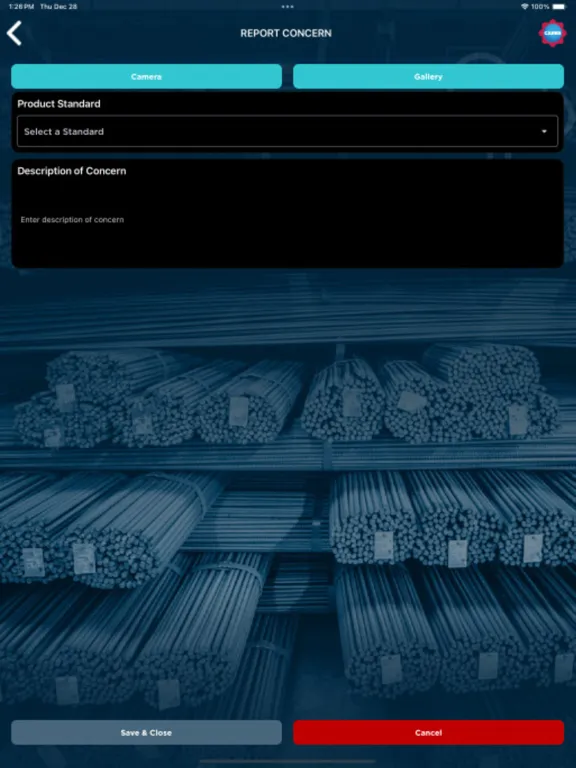 ภาพหน้าจอของ CARES Upstream iPad 