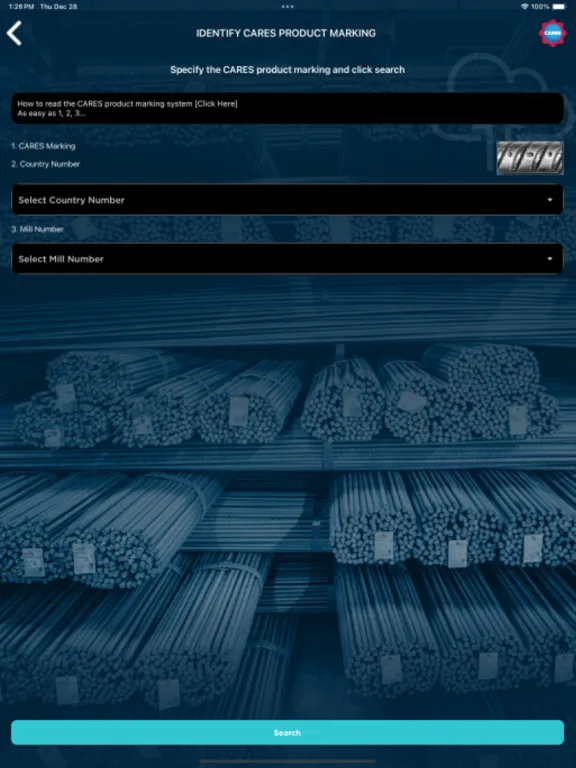 ภาพหน้าจอของ CARES Upstream iPad 