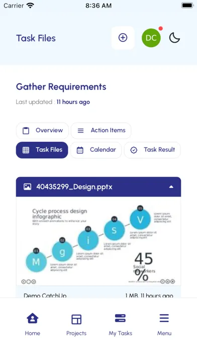 CatchUp-Work Screenshots