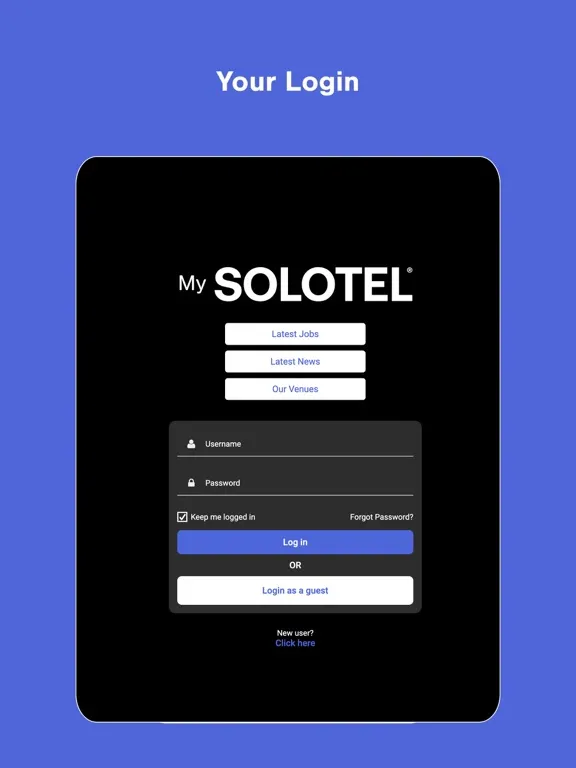 MySolotel iPad  스크린샷